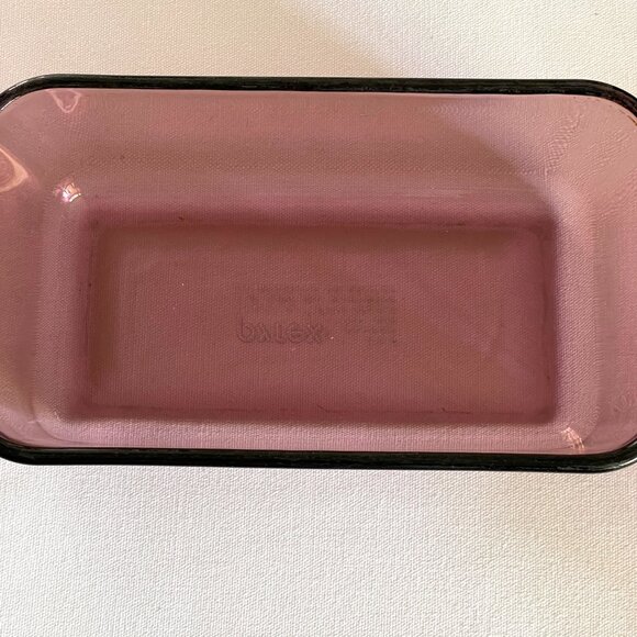 Vintage Pyrex Loaf Pan USA VisionWare 1.5QT #213-R Cranberry Glass Baking Bread - Picture 8 of 8
